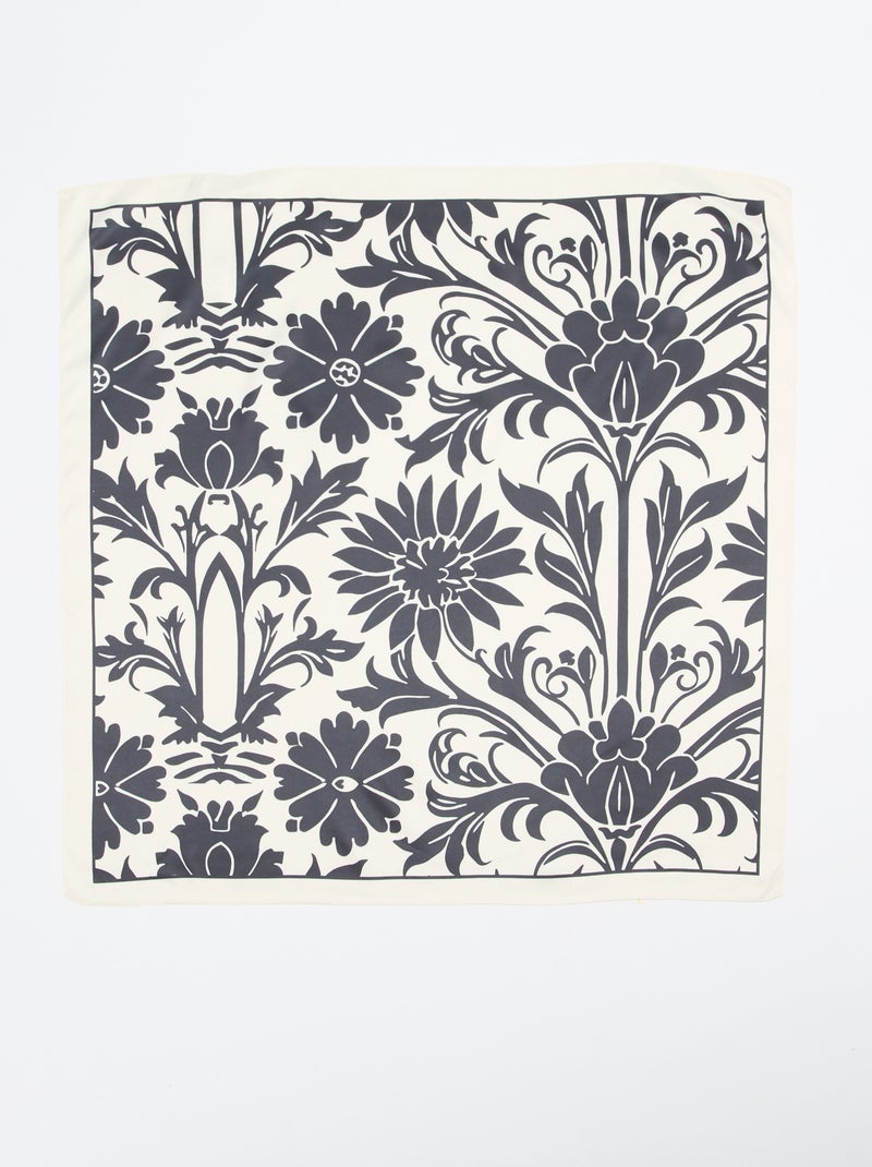 Foulard in raso fantasia (65x65 cm) Nero - Kiabi