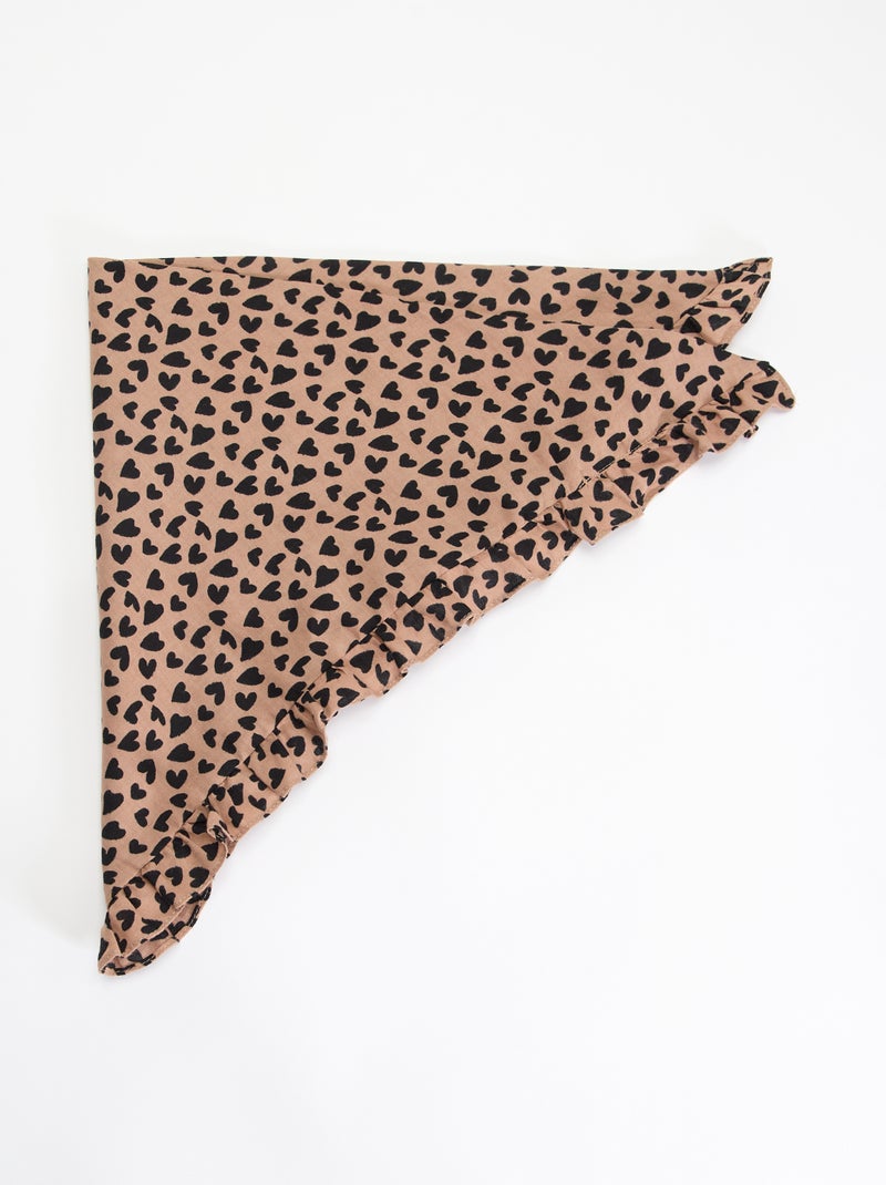 Foulard mit Allover-Print Beige - Kiabi