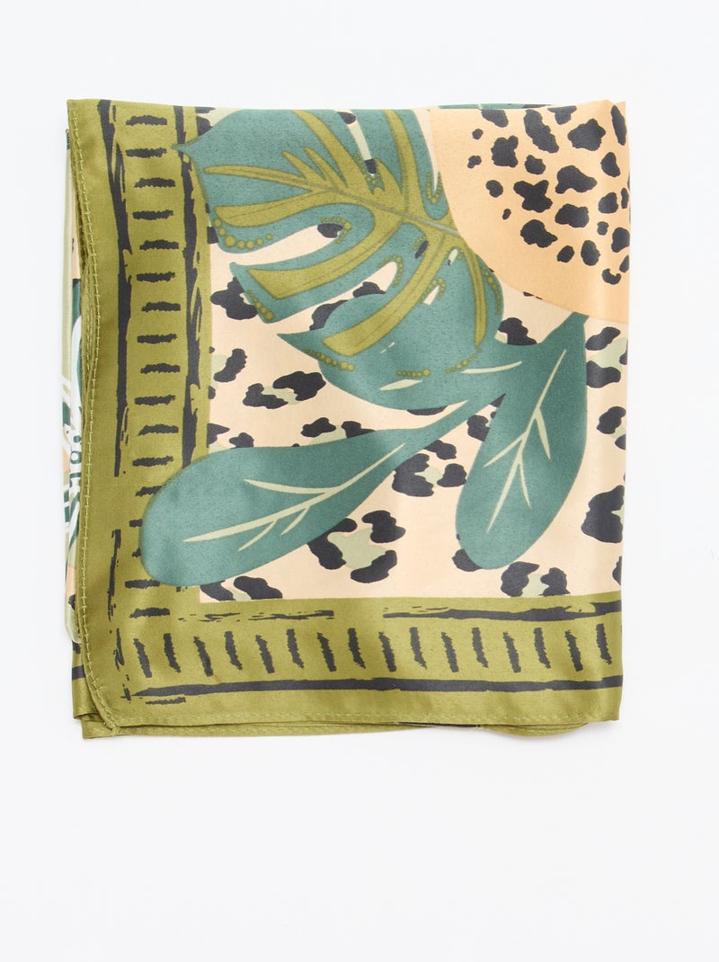 Foulard quadrato grande a fantasia Verde - Kiabi