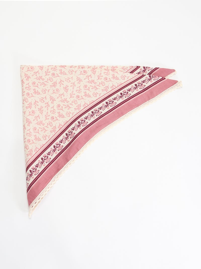 Foulard quadrato stampato Rosa - Kiabi