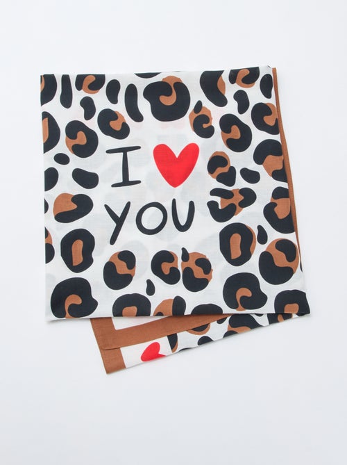Foulard stampato fantasia (100x100 cm) 'Agathe Sorlet x Kiabi' - San Valentino - Kiabi