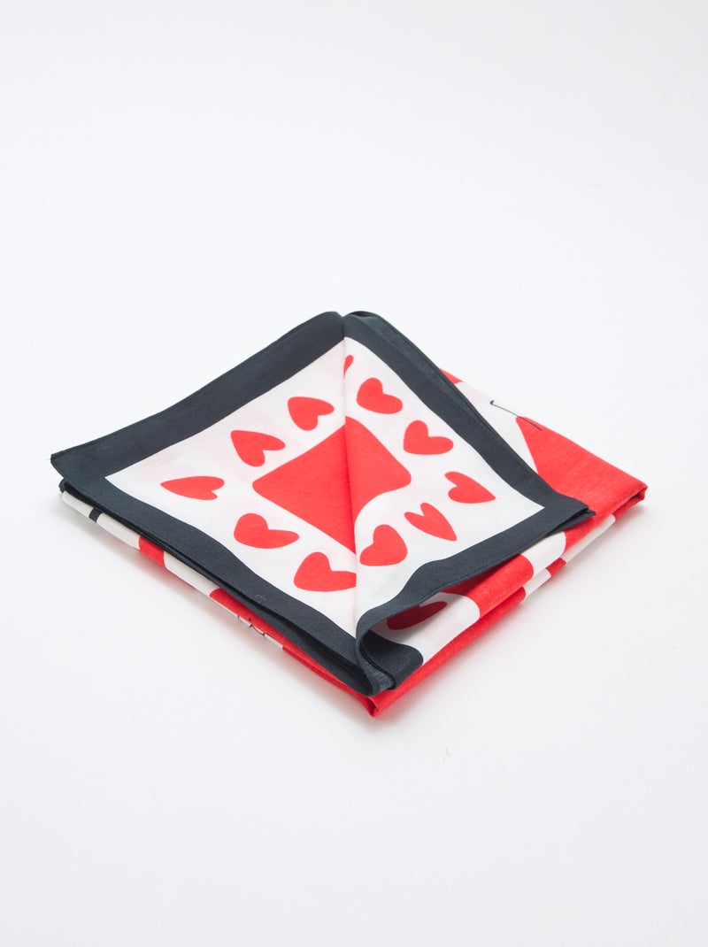 Foulard stampato fantasia (100x100 cm) 'Agathe Sorlet x Kiabi' - San Valentino Bianco - Kiabi