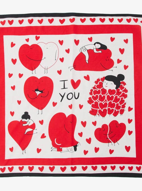 Foulard stampato fantasia (100x100 cm) 'Agathe Sorlet x Kiabi' - San Valentino - Kiabi Foulard stampato fantasia (100x100 cm) 'Agathe Sorlet x Kiabi' - San Valentino - Kiabi