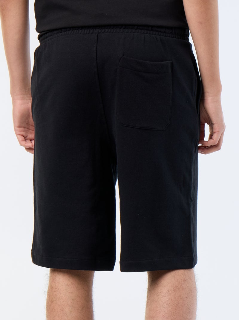 French Terry Bermuda Shorts Black - Kiabi