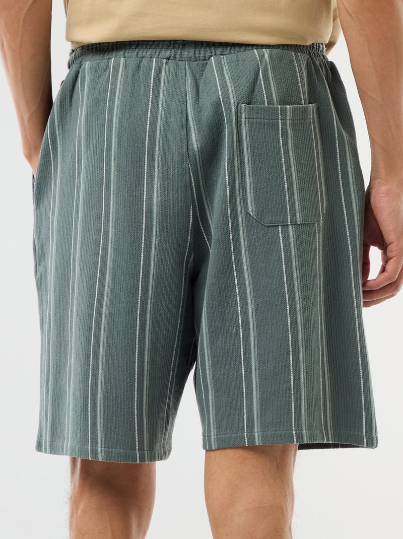 French Terry Bermuda Shorts Blue - Kiabi