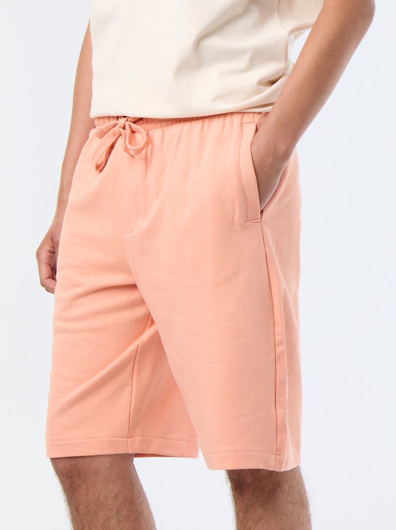 French Terry Bermuda Shorts Orange - Kiabi