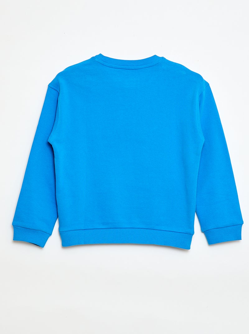 French Terry Graphic Sweatshirt Blue - Kiabi