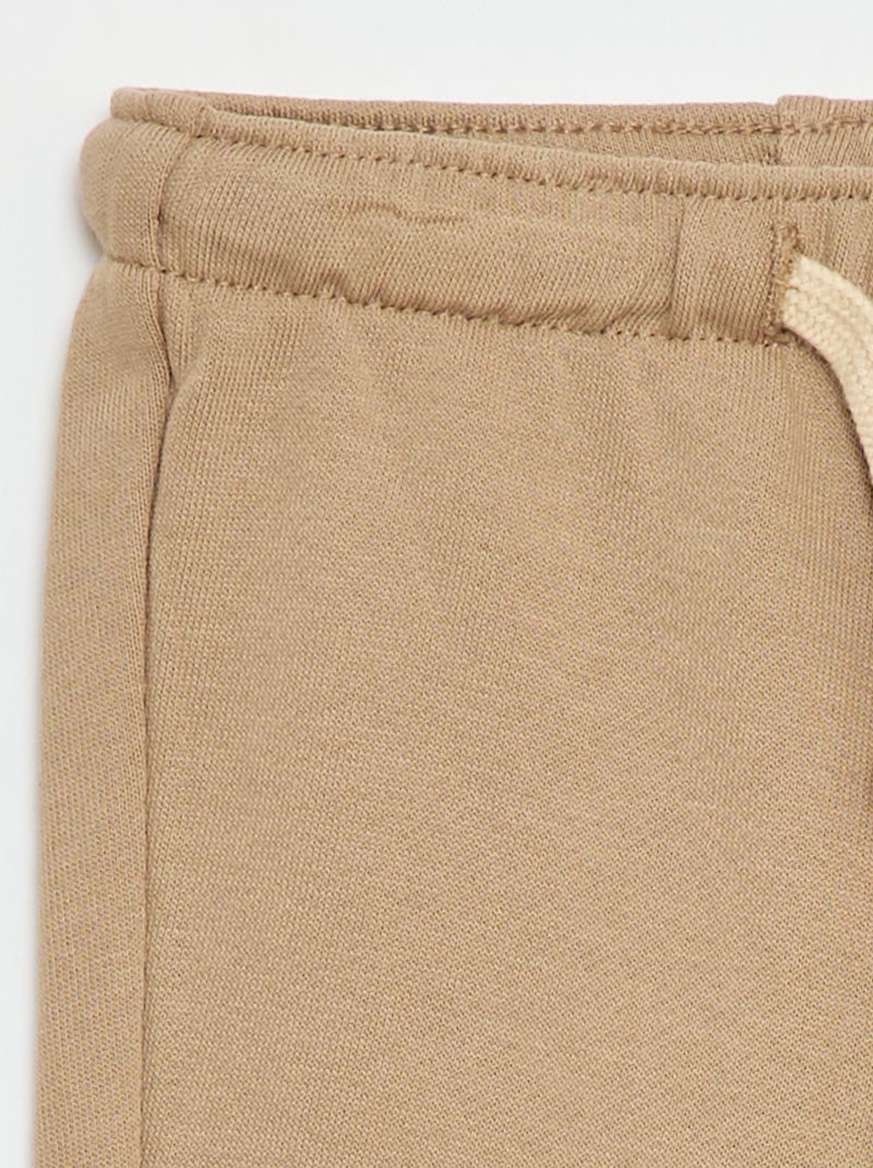 French terry jogger pants Beige - Kiabi