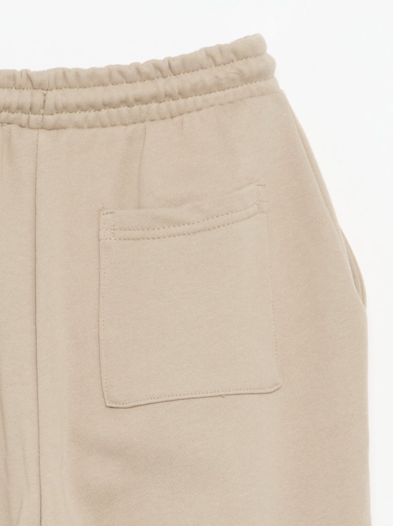 French Terry Jogger Pants Beige - Kiabi