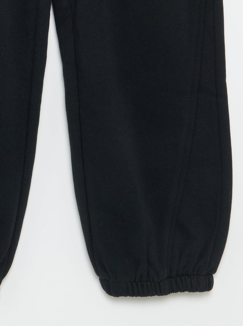 French Terry Jogger Pants Black - Kiabi