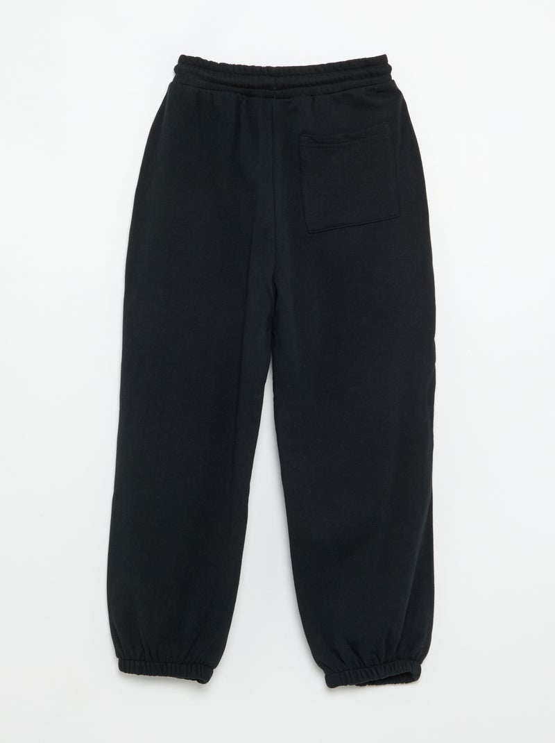 French Terry Jogger Pants Black - Kiabi