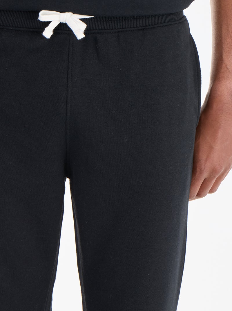 French Terry Jogging Pants Black - Kiabi