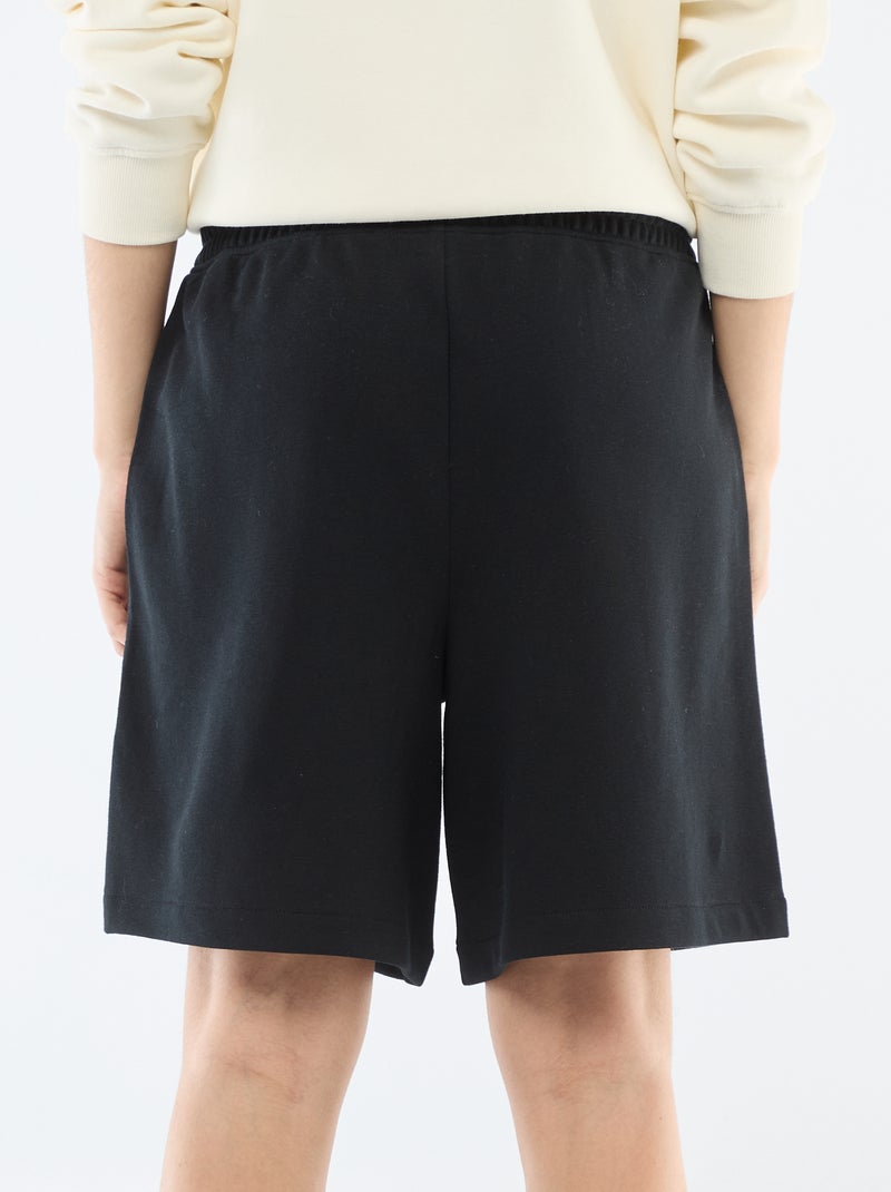 French terry long shorts Black - Kiabi