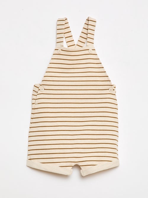 French terry short overalls with cotton straps - Kiabi
