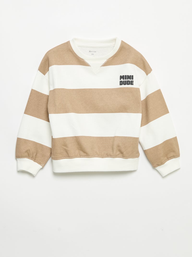 French Terry Sweatshirt Beige - Kiabi
