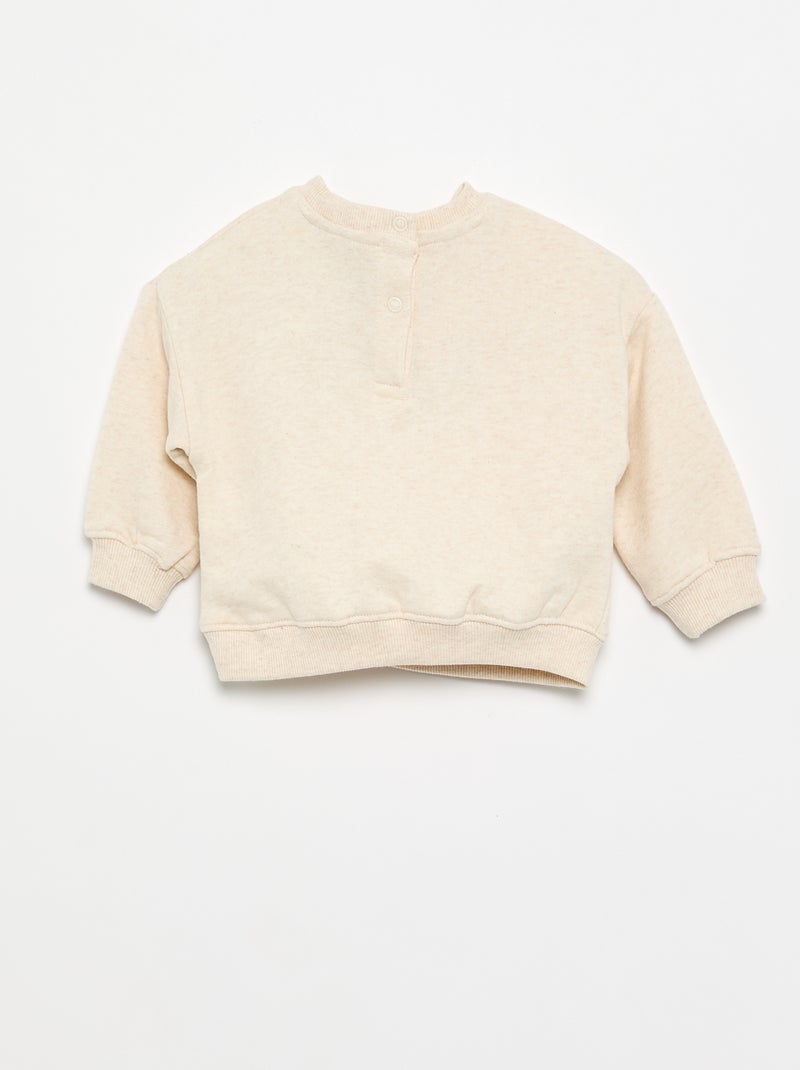 French Terry Sweatshirt Beige - Kiabi