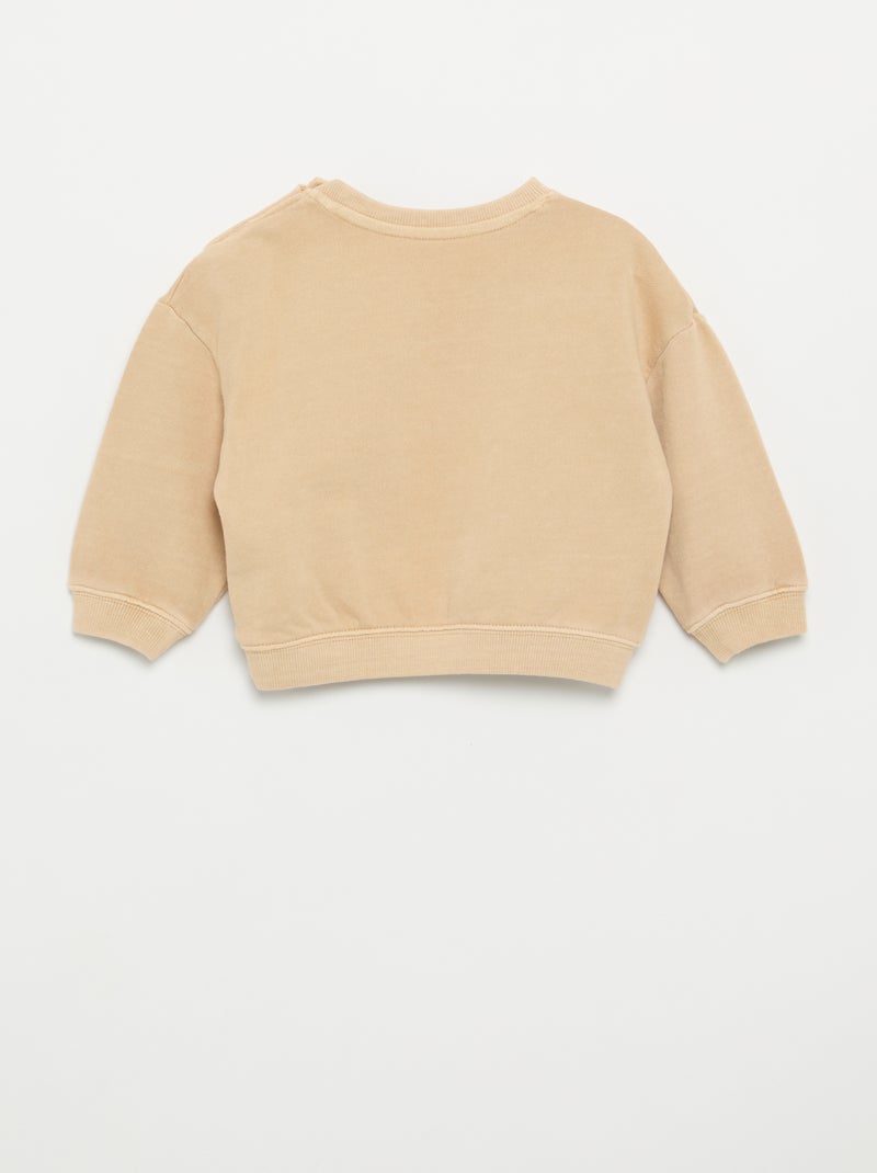 French Terry Sweatshirt Beige - Kiabi