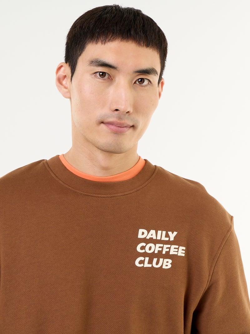 French Terry Sweatshirt Brown - Kiabi