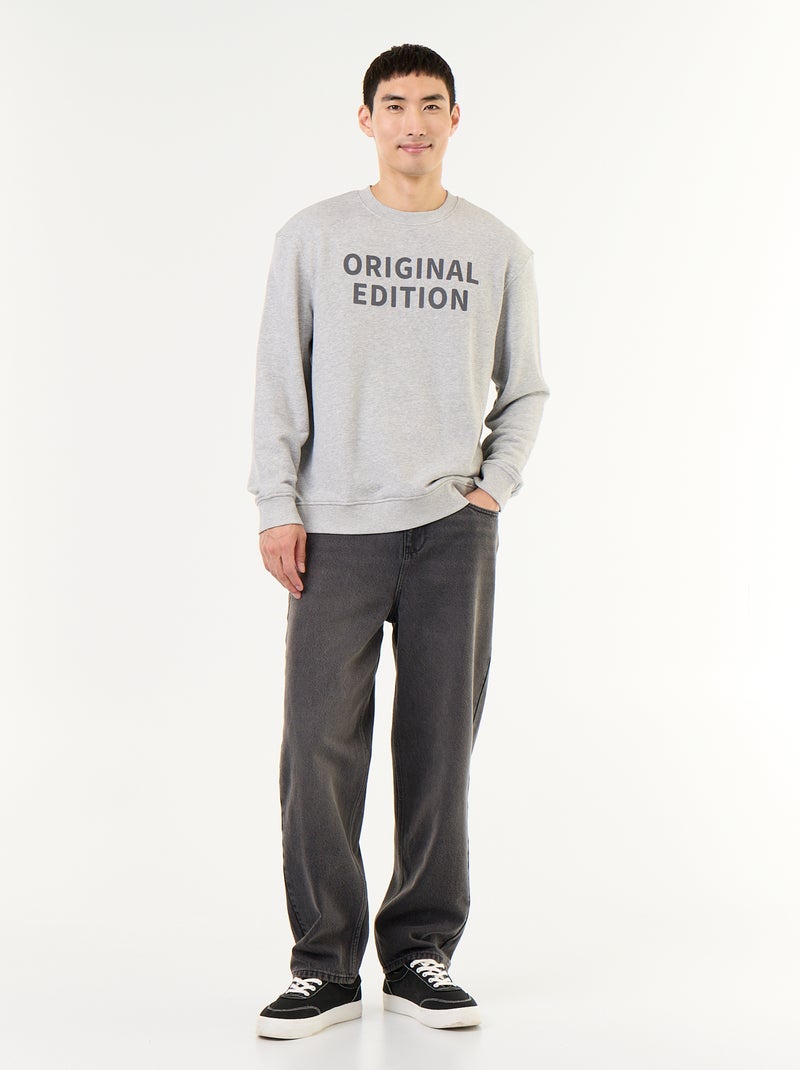French Terry Sweatshirt Grey - Kiabi