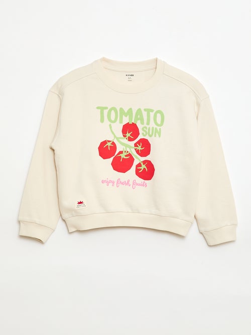 French Terry Sweatshirt with Front Print - Kiabi French Terry Sweatshirt with Front Print - Kiabi
