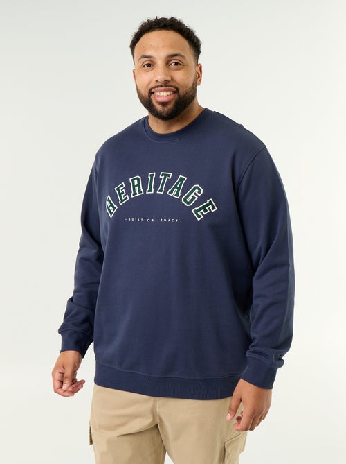 French Terry Sweatshirt with Lettering - Kiabi