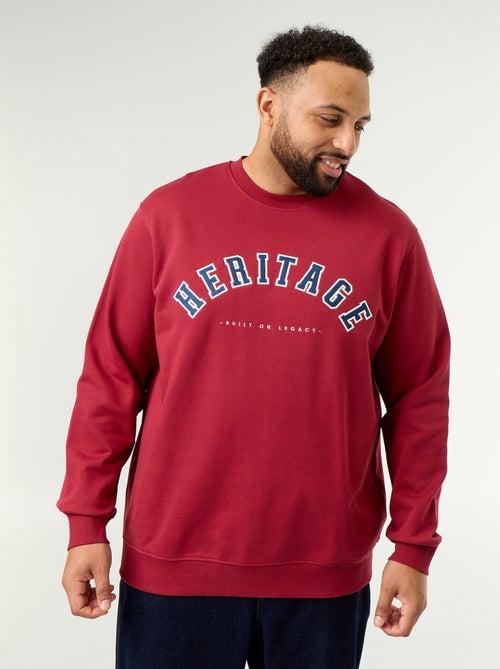 French Terry Sweatshirt with Lettering - Kiabi