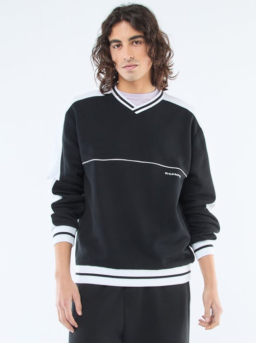 French Terry V-Neck Sweatshirt - Kiabi