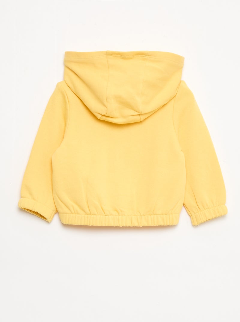 French Terry Zip-Up Sweatshirt Yellow - Kiabi