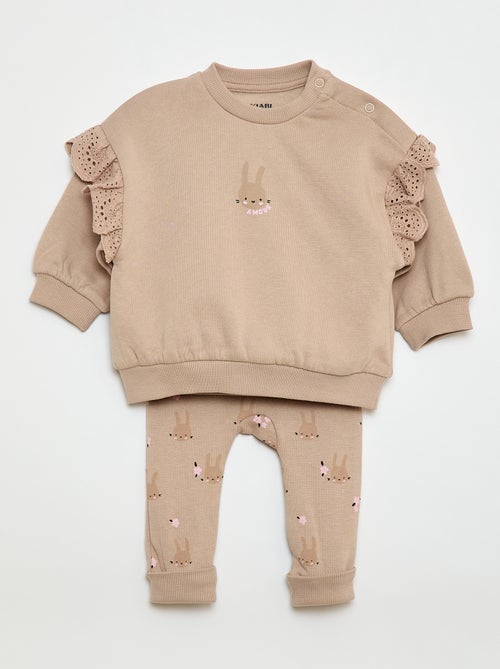 Frilled Sweatshirt & Joggers Set - 2 Piece - Kiabi