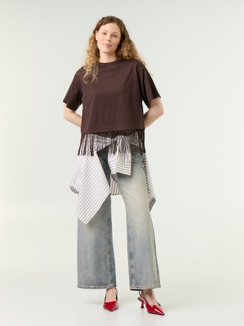 Fringed Basic T-shirt - Kiabi