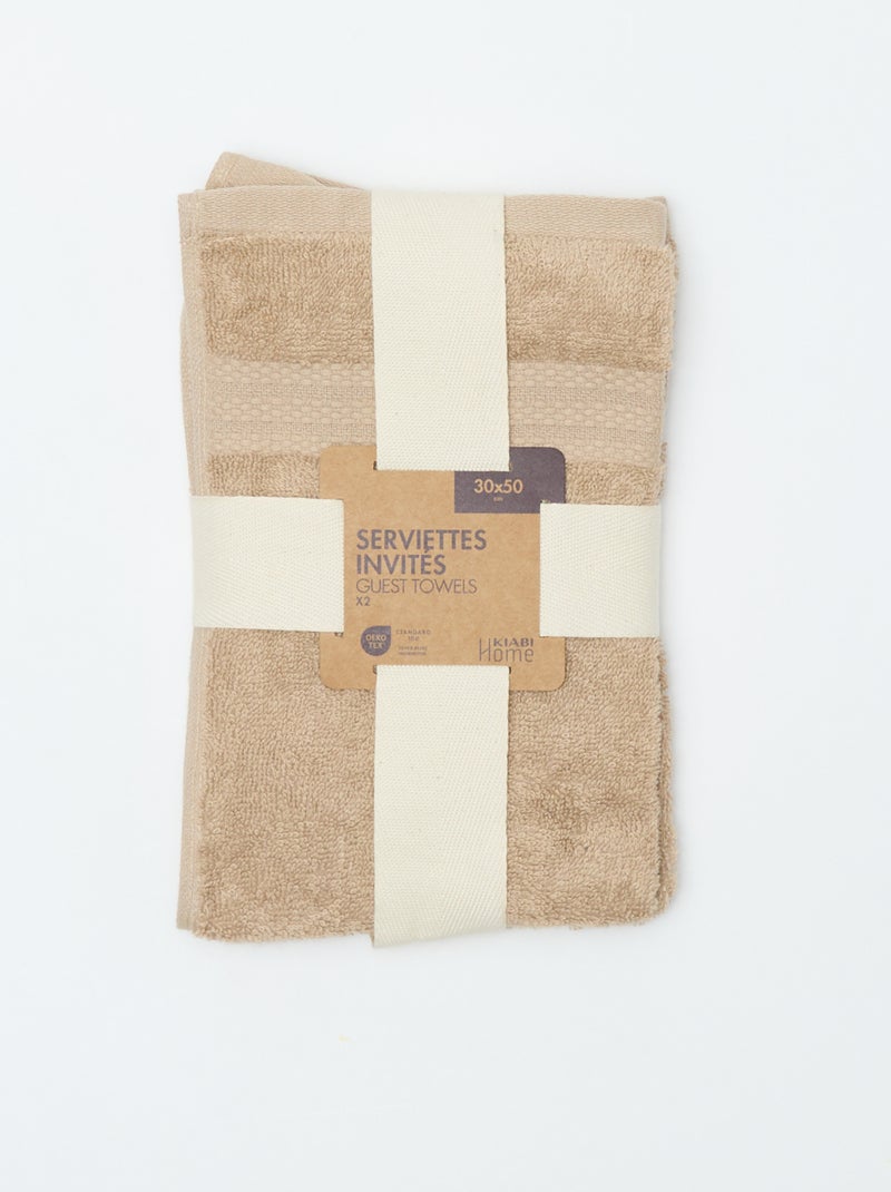 Gästehandtücher 30 x 50 cm - Kiabi Home Beige - Kiabi