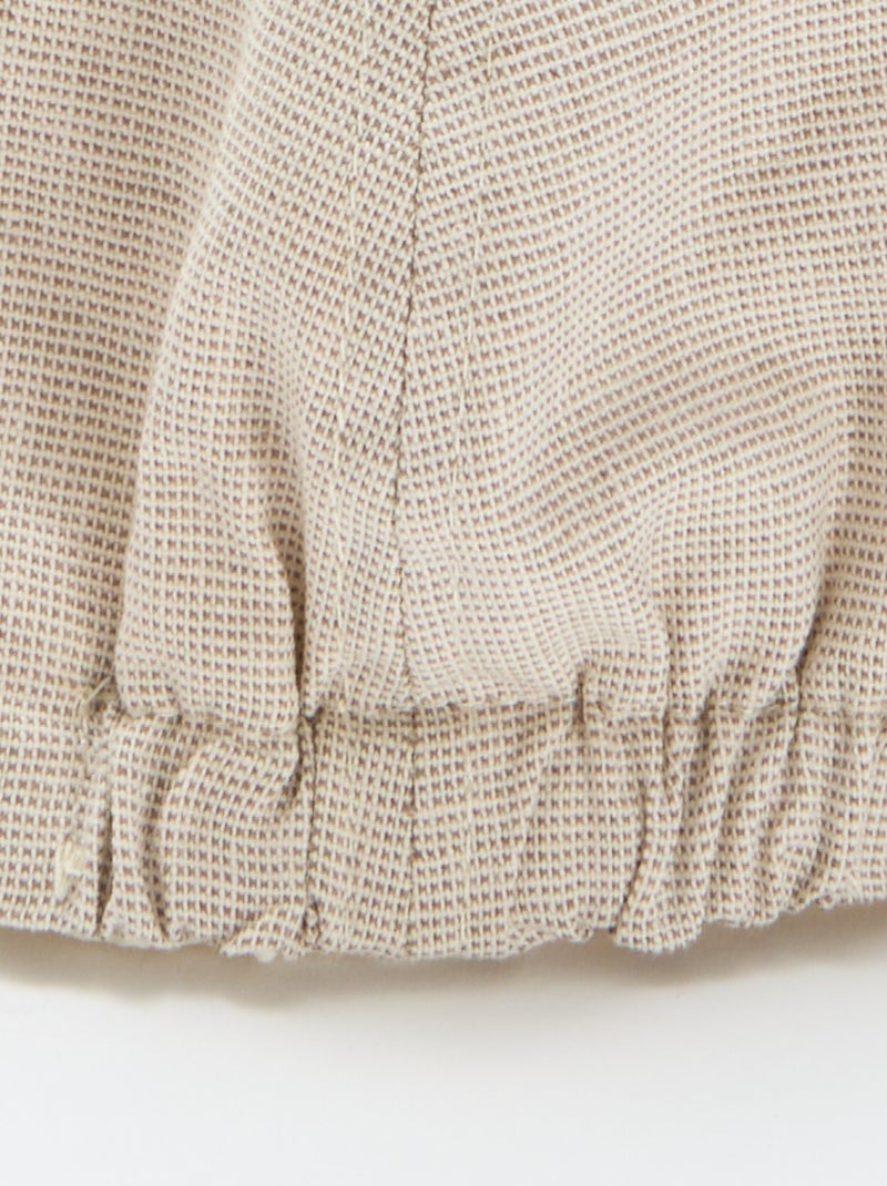 Gavroche en coton et lin Beige - Kiabi