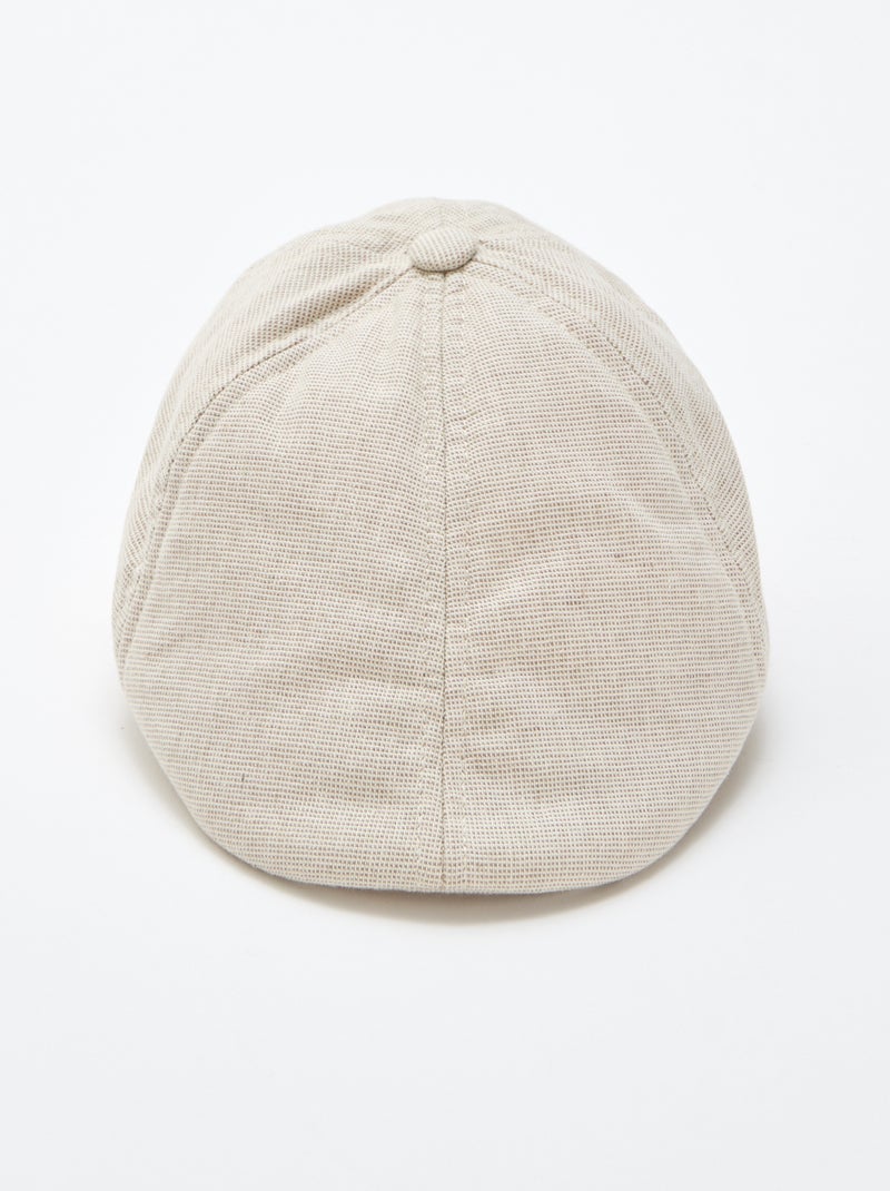 Gavroche en coton et lin uni Beige - Kiabi