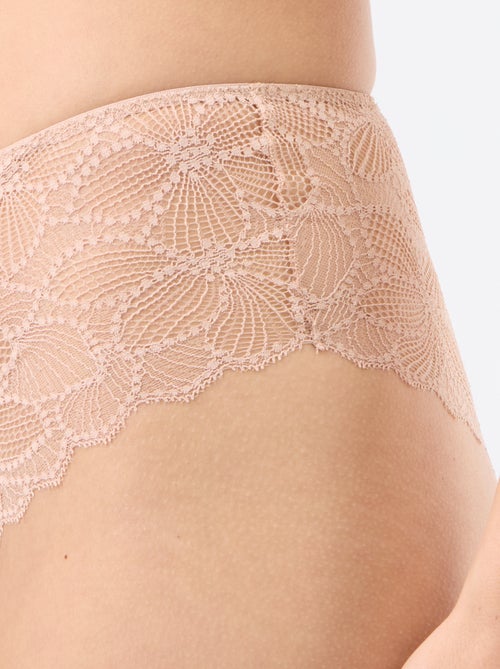 Geblümter Shorty aus transparenter Spitze - Kiabi