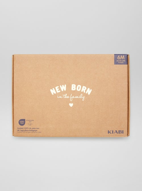 Geburts-Set unisex 'New born in the family' - 6-teilig - Kiabi