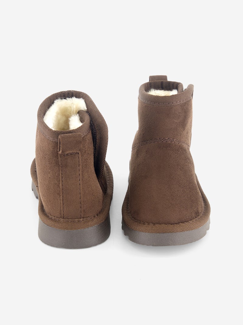 Gefütterte Boots aus Wildlederimitat Marron - Kiabi
