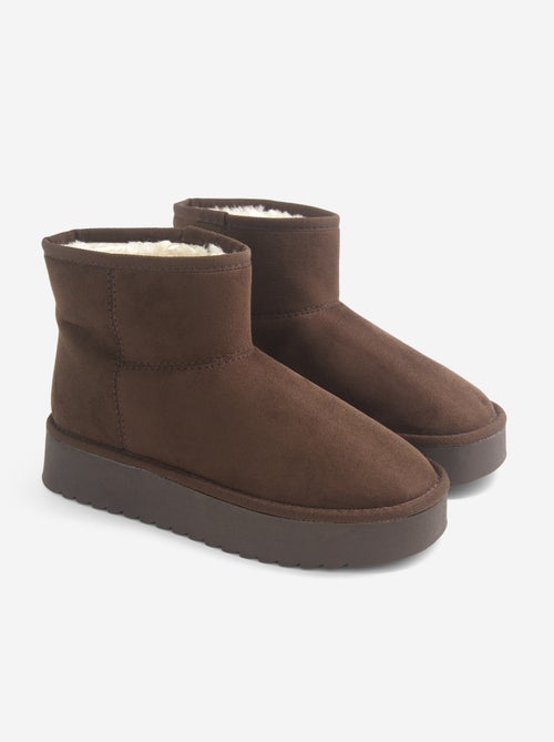 Gefütterte Boots mit Keilabsatz - Kiabi