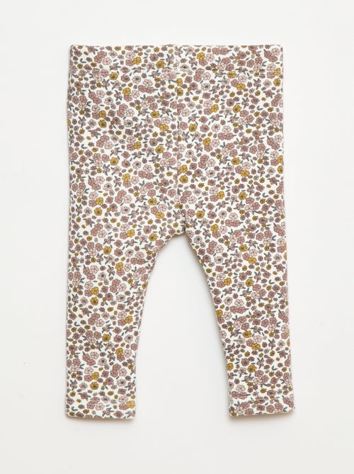 Gefütterte Molton-Leggings mit Schleife - Kiabi