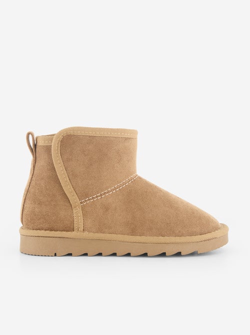 Gefütterte Stiefel aus Wildlederimitat - Kiabi Gefütterte Stiefel aus Wildlederimitat - Kiabi