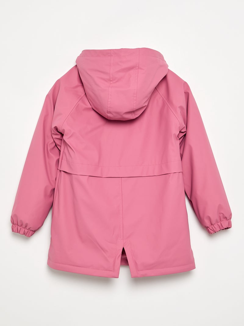 Gefütterter Parka aus Kunstpelz Rose - Kiabi