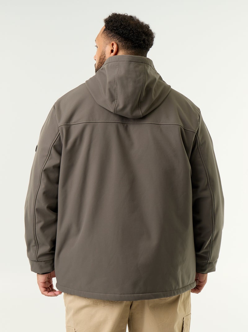 Gefütterter Parka mit Kapuze Kaki - Kiabi