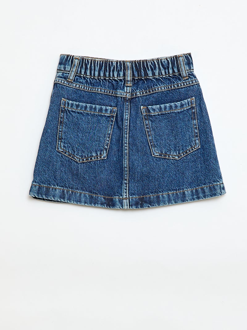 Geknöpfter Denim-Rock Blau - Kiabi