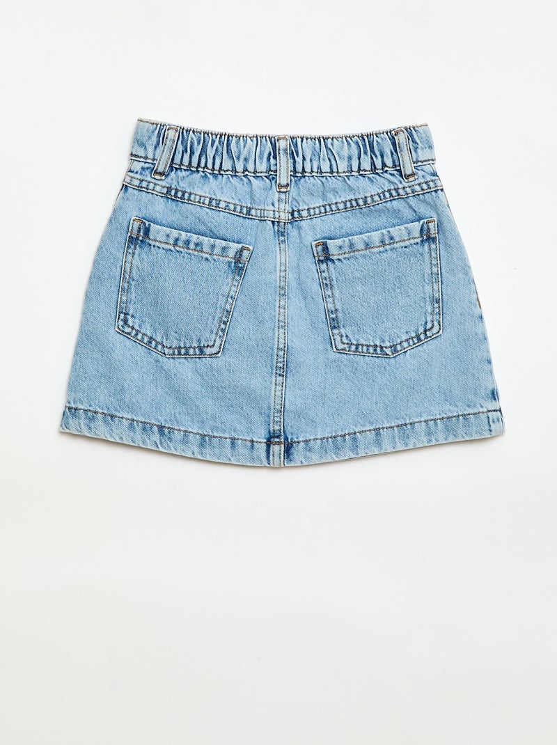 Geknöpfter Denim-Rock Blau - Kiabi
