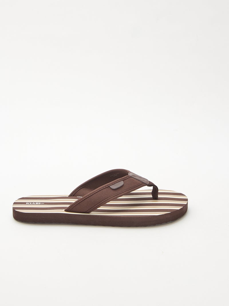 Gemusterte Flip-Flops Braun - Kiabi