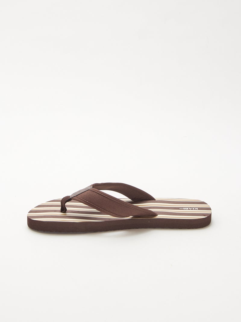 Gemusterte Flip-Flops Braun - Kiabi