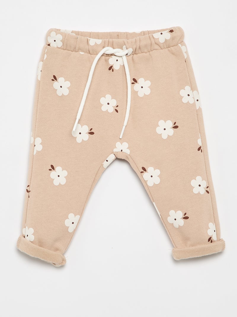 Gemusterte Jogginghose Beige - Kiabi