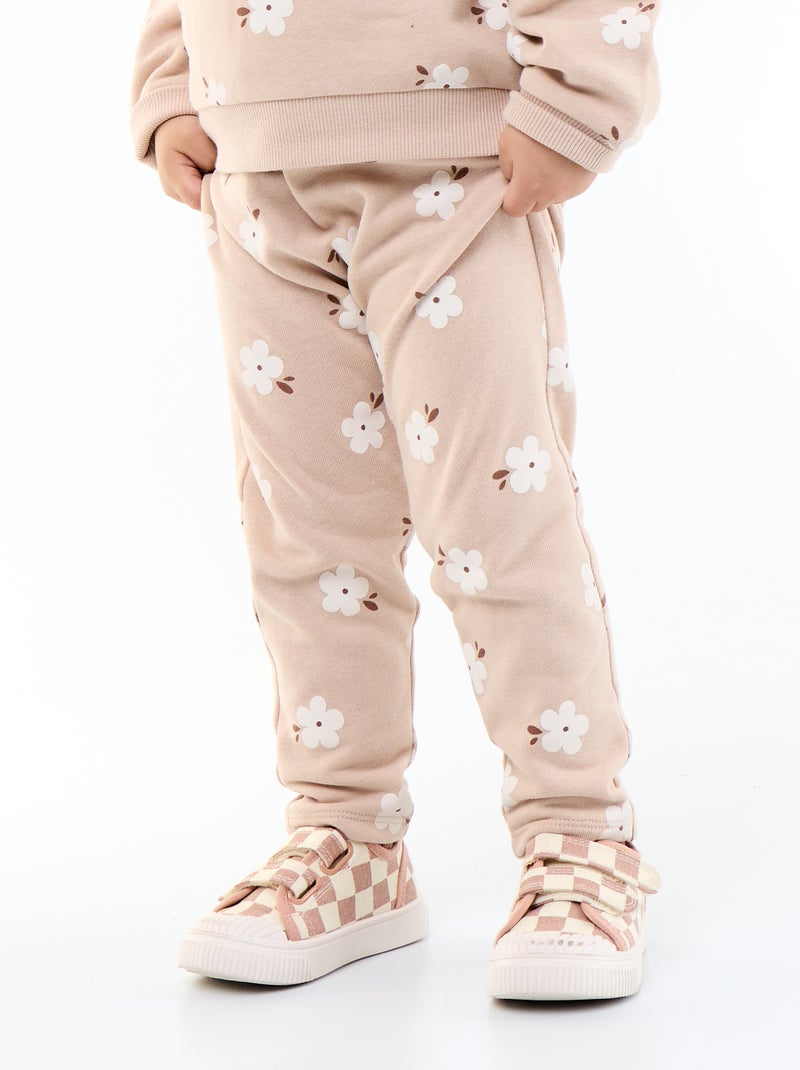 Gemusterte Jogginghose Beige - Kiabi