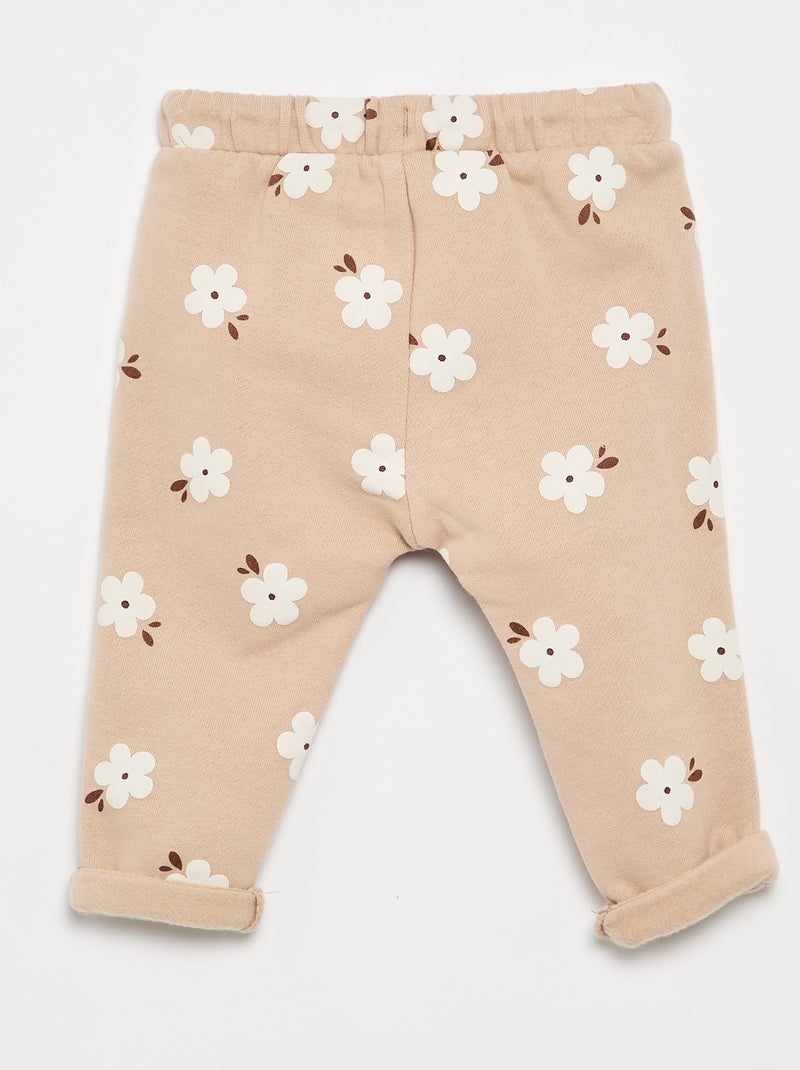 Gemusterte Jogginghose Beige - Kiabi