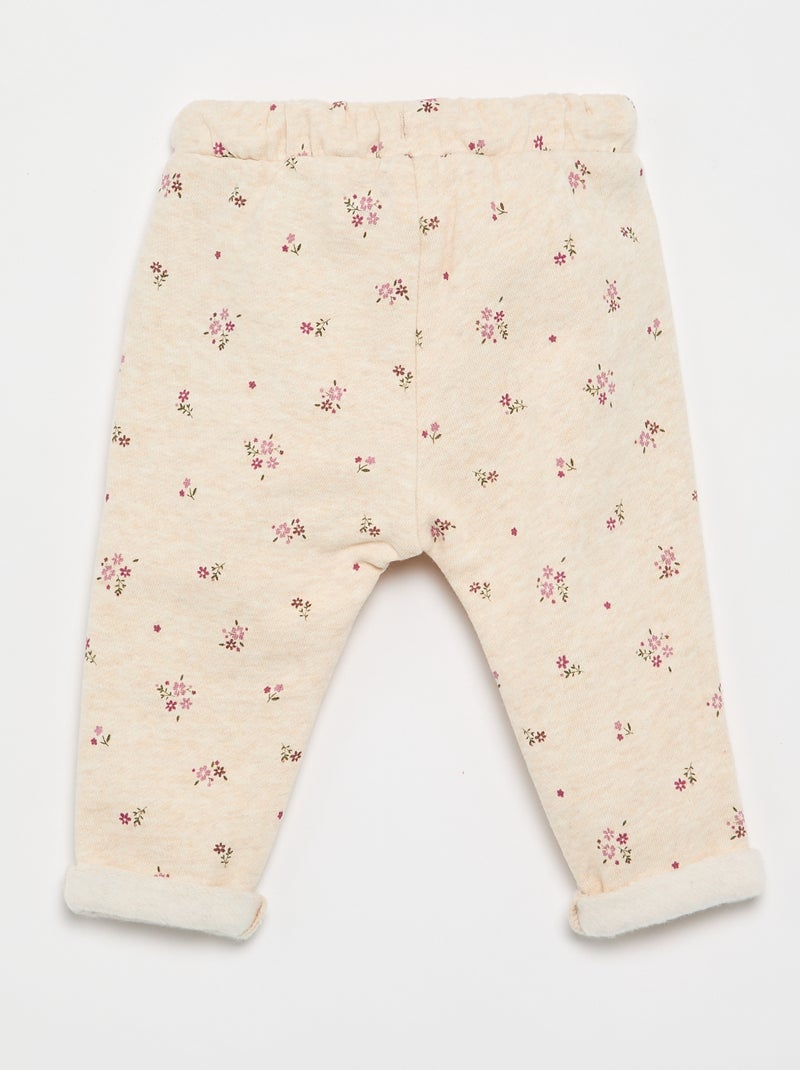 Gemusterte Jogginghose Beige - Kiabi