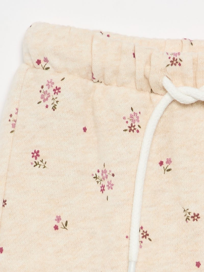 Gemusterte Jogginghose Beige - Kiabi